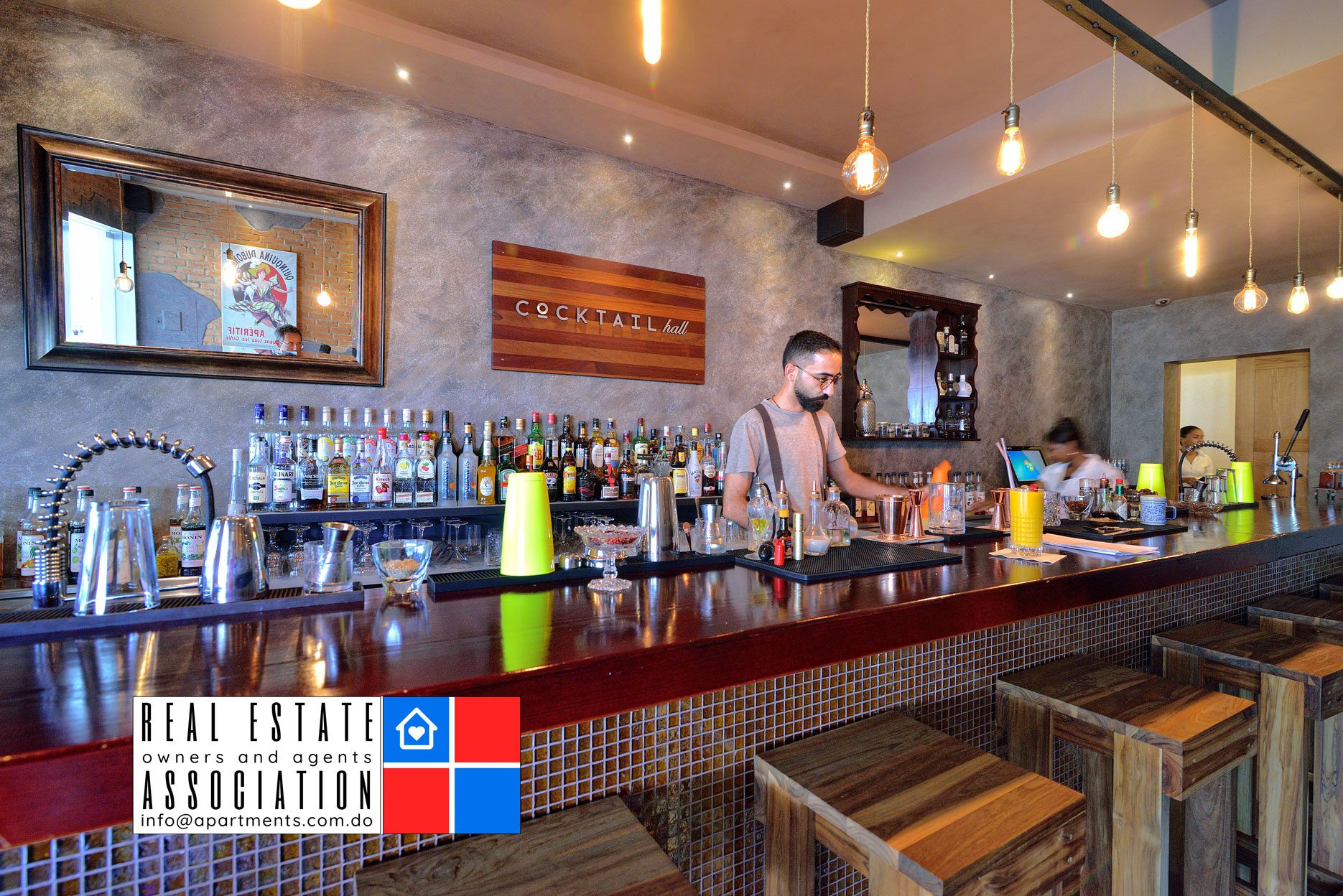 Empty bar interior