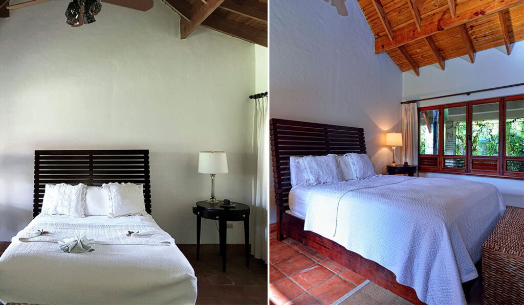 Bedroom shot by the agent foolproof camera vs the same bedroom by the architecture photographer.